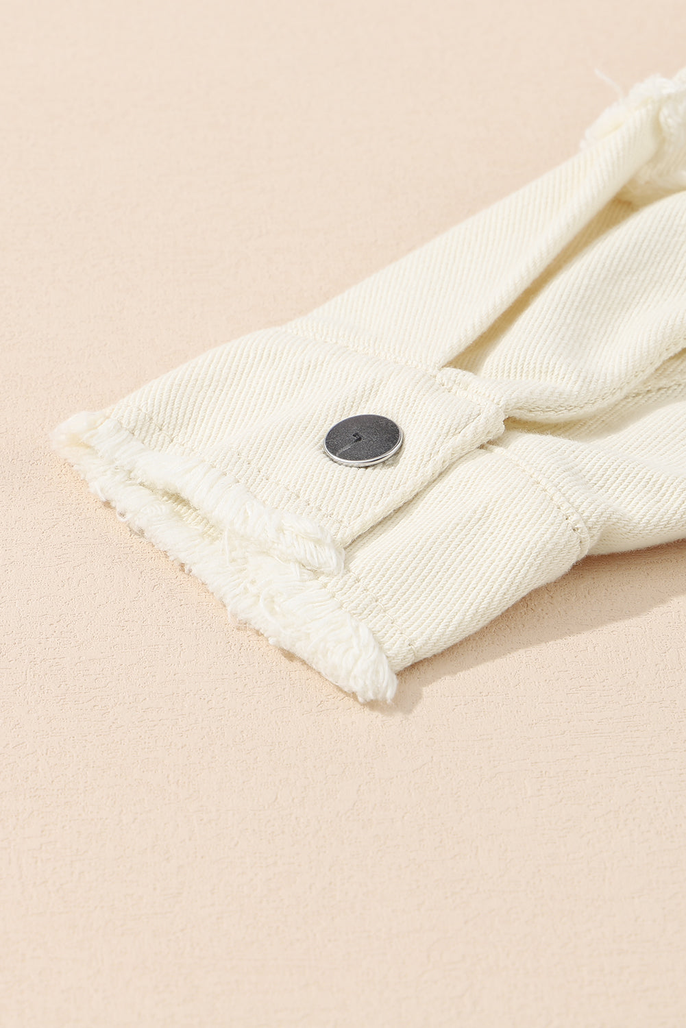 Beige Seam Denim Jacket